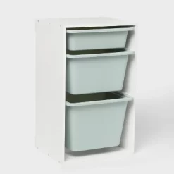 Multi-Bin Kids' Storage Smoke Green - Pillowfort™: Toy Storage Rack, 3 Shelves, 30% Recycled Plastic -Pillowfort Shop GUEST 2507fa2f 1686 4bc4 bded 5c585f6a155b