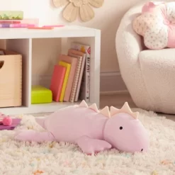 Dinosaur Weighted Plush Kids' Throw Pillow Purple - Pillowfort™