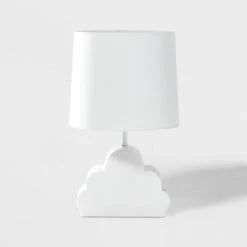 Cloud Dual Light Figural Kids' Lamp (Light Bulbs Not Included) White - Pillowfort™: Ceramic Table Lamp, 3-Way Switch