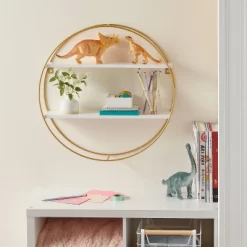Kids' Round Shelf With Gold Wire - Pillowfort™