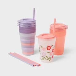 Kids' 18pc Plastic Drinkware Set Peach/Melon - Pillowfort™ -Pillowfort Shop GUEST 897dc6aa 3cb3 439e a334 569134e16014