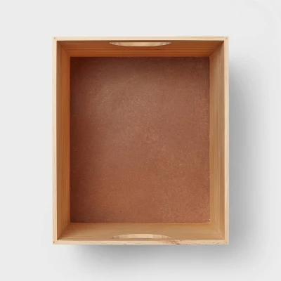 Large Stackable Kids' Wood Bin Natural - Pillowfort™ 2 Large Stackable Kids' Wood Bin Natural - Pillowfort™ - Image 2