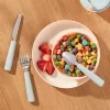 Kids' 3pc Stainless Steel Flatware Set Green - Pillowfort™: Toddler Utensils, Dishwasher-Safe