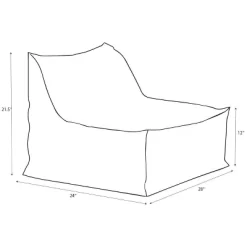 Armless Lounge Kids' Chair Gray - Pillowfort™ -Pillowfort Shop GUEST 966b9091 5c5b 4f7f 8216 3d51e3ee45b1