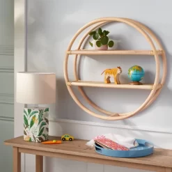 Rattan Kids' Round Shelf Natural - Pillowfort™