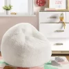 Long Fur Kids' Bean Bag Cream - Pillowfort™