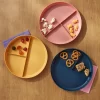 7" 6pk Plastic Divided Kids' Dinner Plates - Pillowfort™: Reusable, Dishwasher & Microwave Safe, Kids Dinnerware