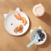 Kids' 2pc Bamboo And Melamine Unicorn Dinnerware Set White - Pillowfort™: Kids Plates & Bowls, Animal Theme