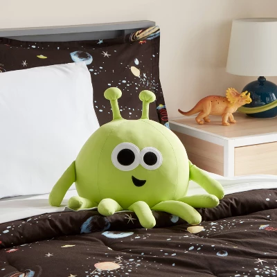Alien Soothing Weighted Plush Kids' Throw Pillow Green - Pillowfort™ 1 Alien Soothing Weighted Plush Kids' Throw Pillow Green - Pillowfort™