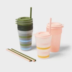 Kids' 18pc Plastic Drinkware Set Coral/Green - Pillowfort™ -Pillowfort Shop GUEST ed42fcaf aaf3 4cb0 945d 76395eea0d4c