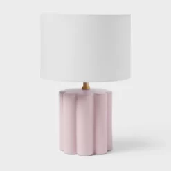 Fluted Kids' Table Lamp Purple - Pillowfort™