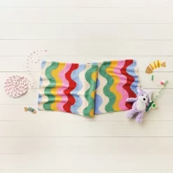 48"x58" Holiday Wavy Striped Knit Kids' Throw Blanket - Pillowfort™